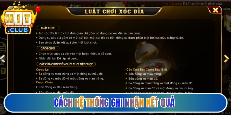 Cách hệ thống ghi nhận kết quả
