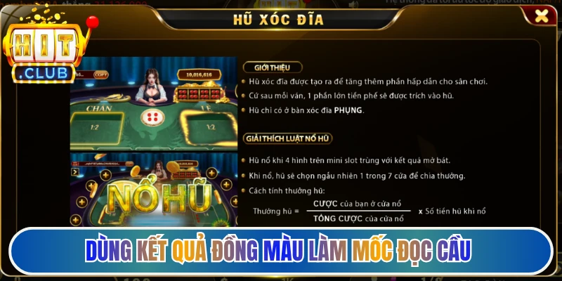 Dùng kết quả đồng màu làm mốc đọc cầu